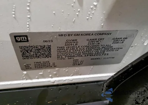 2023 Chevrolet Trailblazer Rs from USA, damaged, VIN KL79MUSL1PB201721